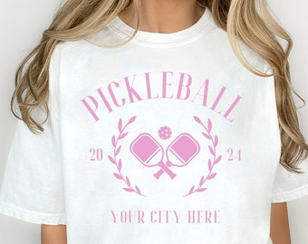 Custom City Pickleball Club Shirt | Personalized Pickleball Team Shirt Custom Sports Tee, Gift for Pickleball Player, Customizable Team Name