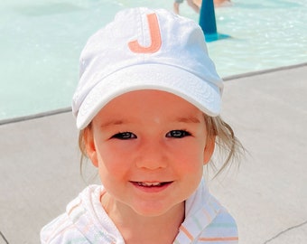 Custom Single Initial Youth Baseball Cap |  Custom Embroidered Hat for Kids | Summer Hat | Gift for Kids |  Kids' Accessories