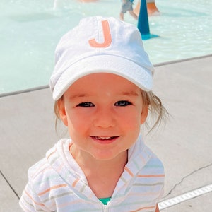Custom Single Initial Youth Baseball Cap |  Custom Embroidered Hat for Kids | Summer Hat | Gift for Kids |  Kids' Accessories