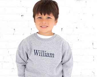 Custom Name Embroidered Crewneck Toddler Sweatshirt - Embroidered Toddler Top- Personalized Name Sweatshirt - Toddler name Sweatshirt