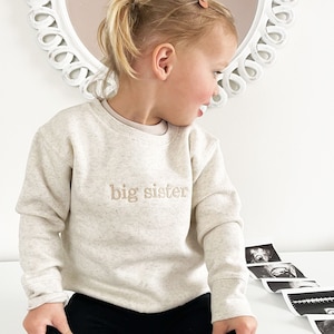 Minimal Sibling Sweatshirt with Custom Embroidery Great for Family Photos and Casual Outfits image 1