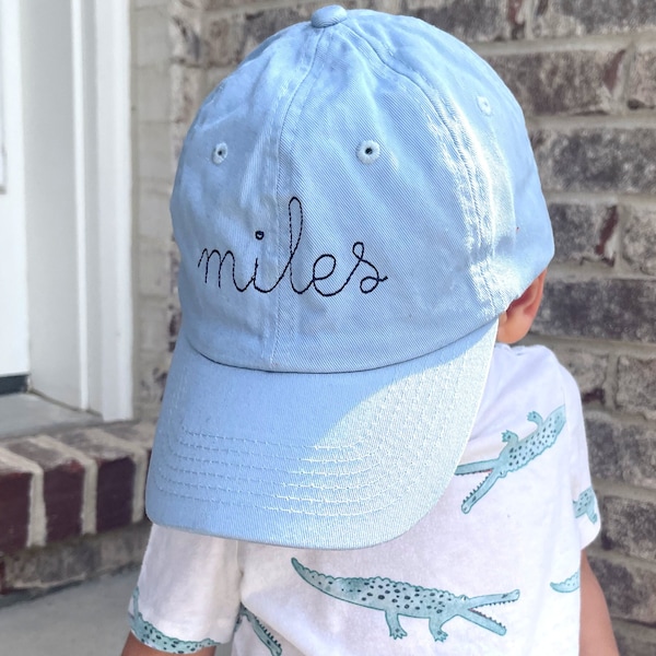 Personalized Stitch Script Kids Cap | Custom Youth Baseball Cap
