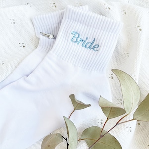 Custom Embroidered Bride Ankle Socks | Gift for Her | Wedding Socks | Bridal Party Gifts | Custom Socks | Gift for Her | Wifey | AMSEBC