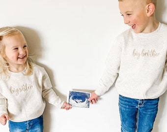 Personalized Sibling Script Sweatshirt for Toddlers and Youths