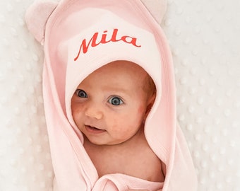 Monogrammed Hooded Baby Towel | Hooded Baby Towel With Ears | Towel For Toddler