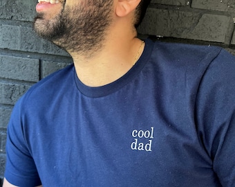 Minimalist Embroidered Cool Dad T-Shirt | Soft Bella and Canvas Unisex Fit