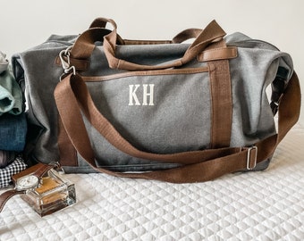 Personalized Weekender Bag | Personalized Canvas Duffle | Groomsmen Gifts | Monogram Duffle Bag | Groomsmen Bags |Gifts for Him