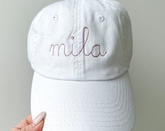 Personalized Script Name Youth Baseball Hat | Custom Kids Cap