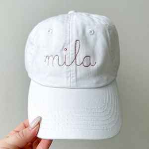 Stitch Script Youth Baseball Hat | Personalized Kids Cap | Custom Youth Baseball Cap
