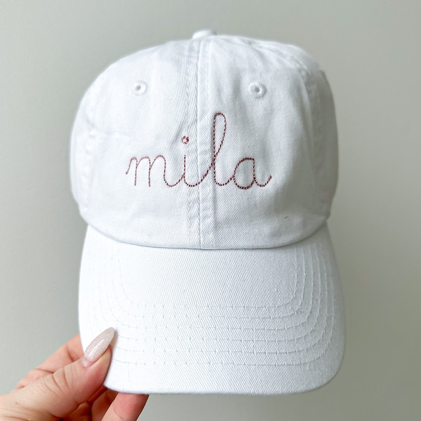 Personalized Script Name Youth Baseball Hat | Custom Kids Cap