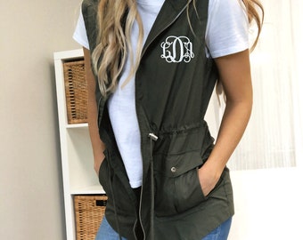 Monogrammed Womens Utility Vest | Personalized Vest