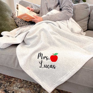 Super Comfy Teacher Appreciation Apple Blanket