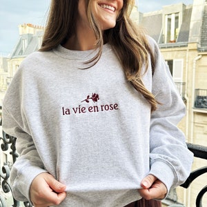 La Vie En Rose Sweatshirt Etsy UK