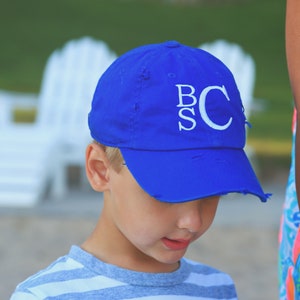 Youth Ball Cap | Monogrammed Baseball Cap | Vintage Cap | Distressed Baseball Cap | Toddler Distressed Cap | Monogrammed Hat