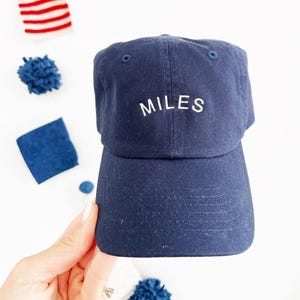 Personalized Name Youth Baseball Cap |  Curved Name Custom Embroidered Hat for Kids | Summer Hat | Gift for Kids |  Kids&#39; Accessories