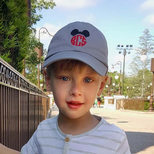 Monogrammed Mickey Mouse Baseball Cap Kids Mickey Mouse Cap Etsy
