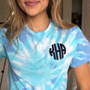 Monogrammed Tie-Dye T-Shirt | Personalized Tie-Dyed Tee