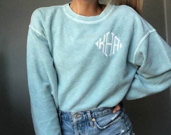 Monogrammed Crewneck Sweatshirt | Monogram Pullover Sweater |  Personalized Crewneck Sweatshirt | Back To School Sweatshirt | Cammie