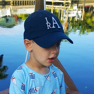 Youth Monogrammed Baseball Cap | Monogram Toddler Hat, Personalized Baseball Cap for Children | Multiple Colors