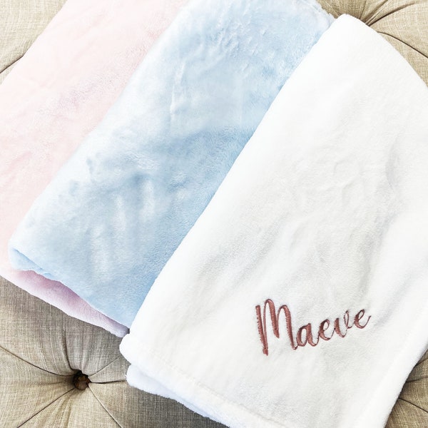 Embroidered Baby Blanket | Monogrammed Fleece Baby Blanket | Personalized Baby Gift | Shower Gift | Baby Gift | Cozy Kids Blanket