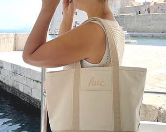 Custom Canvas Tote Bag,Bridesmaid gift Bag,Custom Text Tote,Embroidered Canvas Tote Bag,Bachelorette Gift,Beach Bag,School Bag, Gift for Her