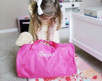 Monogrammed Duffel Bag| Personalized Overnight Bag|Gym bag Luggage| Girls Weekender Bag|Monogram Overnight Bag |Travel Bag | Kids Duffel Bag