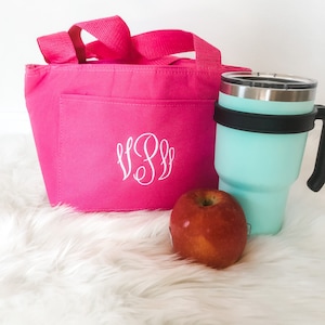 Monogrammed Lunch Tote |  Personalized Lunch Tote | Gift for Her