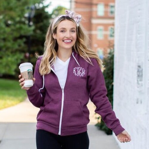 personalized zip up jacket