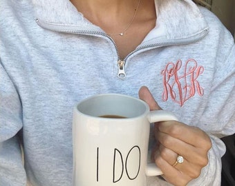 FREE Shipping! | Cute Personalized Monogram Pullover | Perfect Gift For New Bride | Monogrammed College Classic Popover | College Graduation