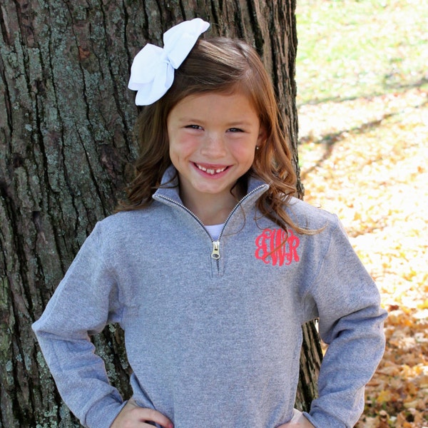 Monogrammed Quarter Zip Etsy