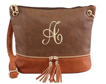 Monogrammed Purse with Tassel| Personalized Handbag | Personalized Tassel Purse | Multiple Colors | Gift Under 30