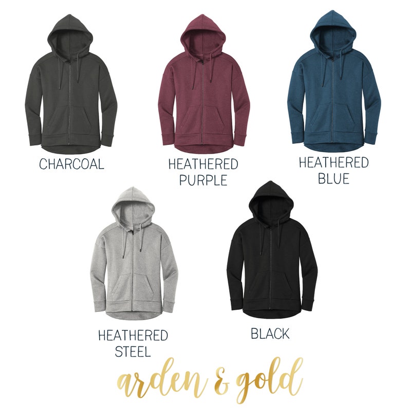 Hooded Nurse Full Zip Jacket Personalized Nurse Jacket Ladies Full Zip Jacket image 5