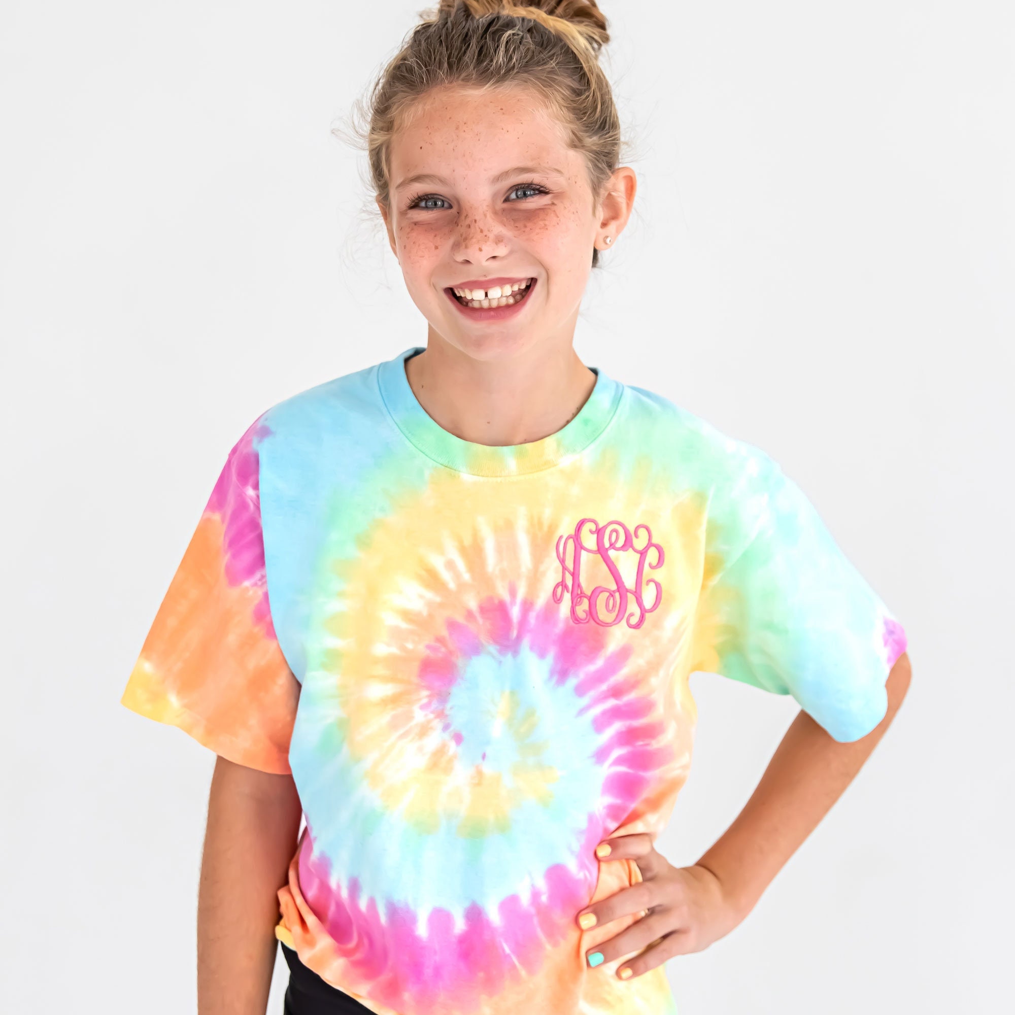 Tie Dye Monogram Shirt – Glittering Boutique