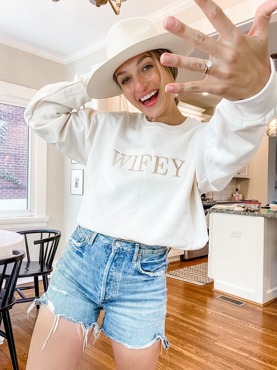 Happy wifey sweatshirt hot sale