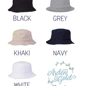 Monogrammed Bucket Hat Customized Embroidered Bucket Hat image 6