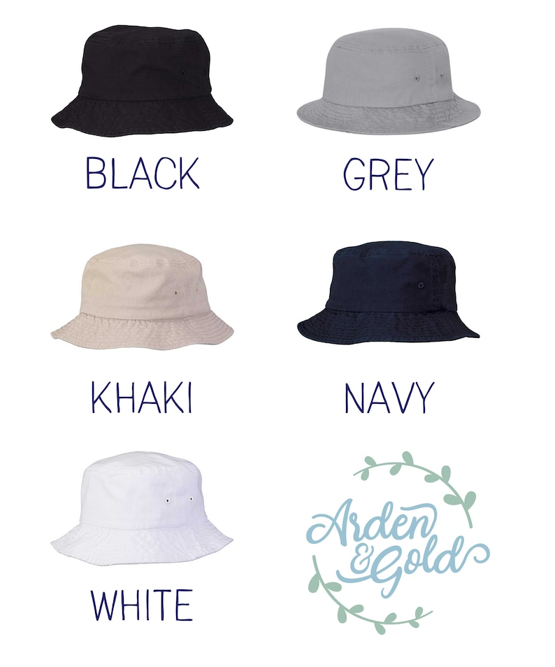 Monogrammed Bucket Hat Customized Embroidered Bucket Hat image 6