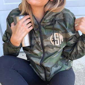 Personalized Camo Full Zip Windbreaker