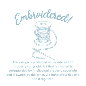 this is a custom embroidered design protected by intellectual property copyright.