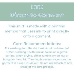 DTG CARE INSTRUCTIONS