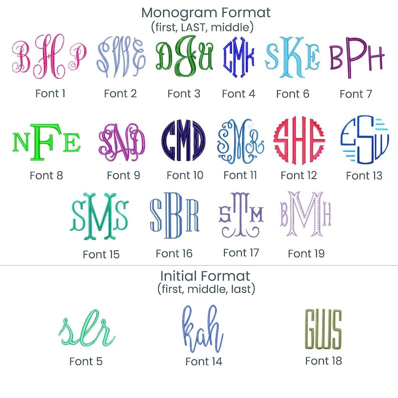 monogram font sheet