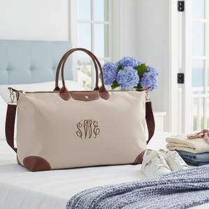 Personalized Nylon Weekender Bag | Embroidered Travel Duffel