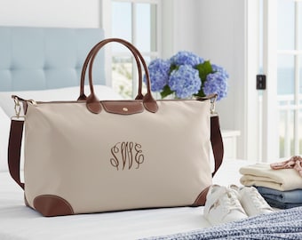 Personalized Nylon Weekender Bag | Embroidered Travel Duffel