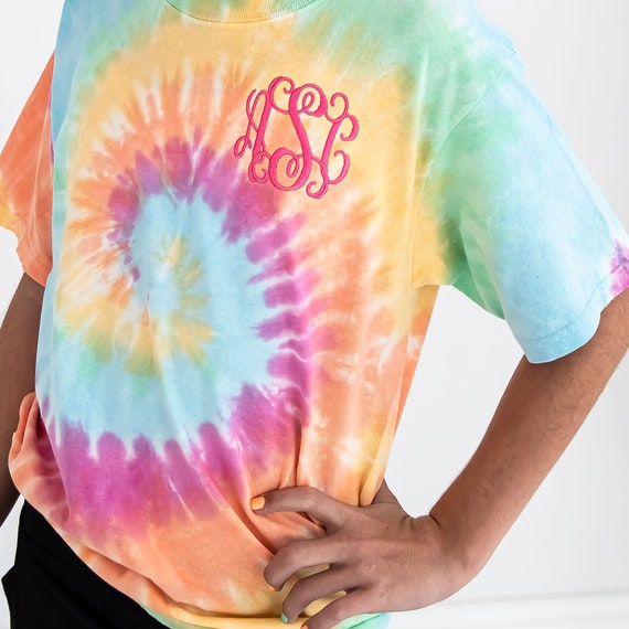 monogram tie dye