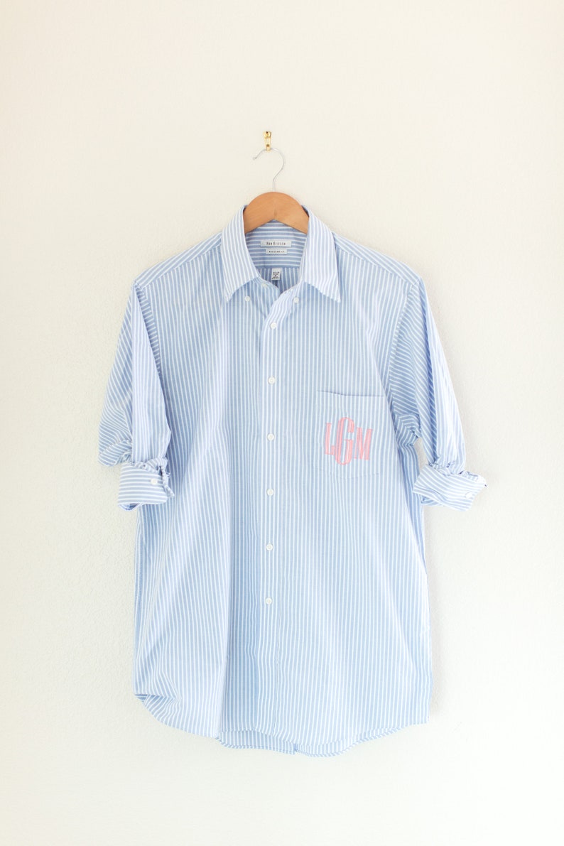 monogrammed oversized shirts