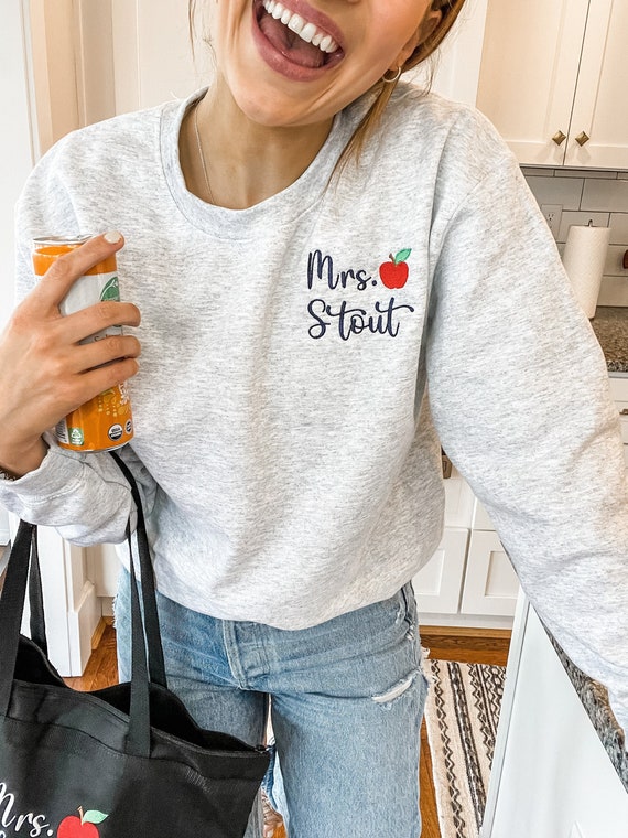 Ash Grey Personalized Crewneck Sweatshirt - The Southern Rose