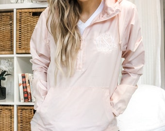 Personalized Windbreaker | Monogrammed Rain Jacket | Water Resistant Windbreaker