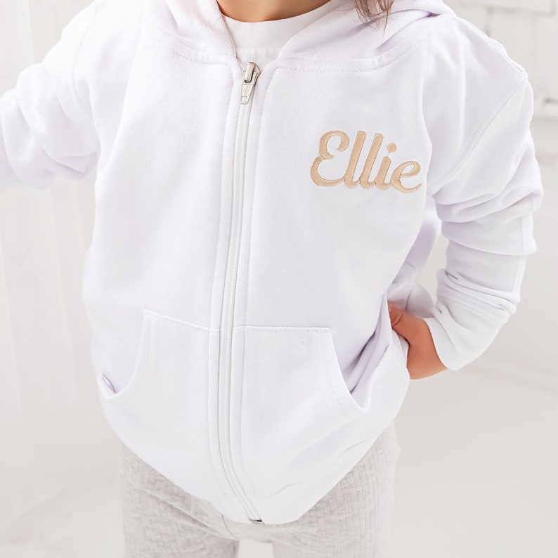 Monogrammed Infant Toddler Full-Zip Hooded Sweatshirt image 2