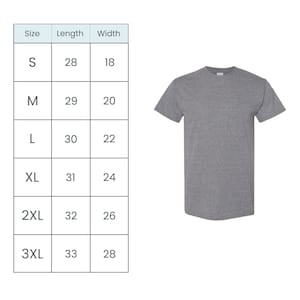t-shirt size chart