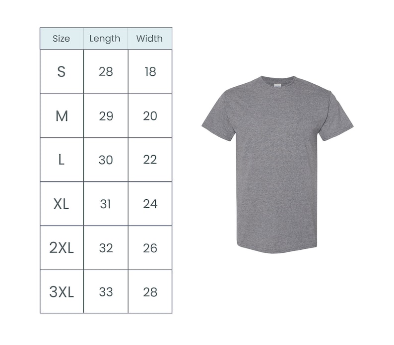 t-shirt size chart