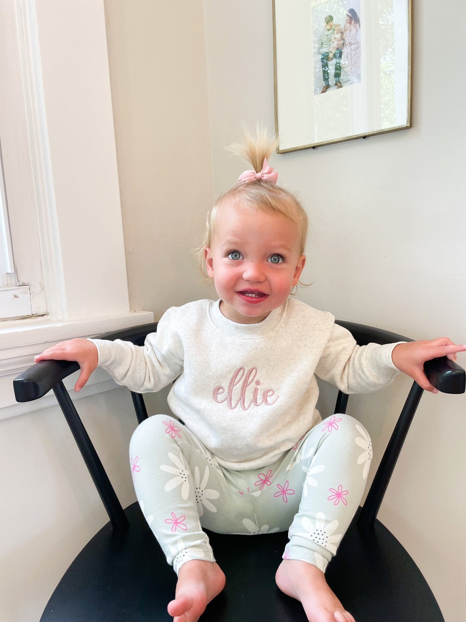 Custom Name Embroidered Crewneck Toddler Sweatshirt Etsy